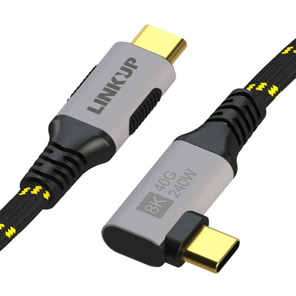 LINKUP USB 4.0 USB C to USB C Cable | Thunderbolt 4/3 Compatible | Type C Charger for MacBook and iPhone | 240W Fast Charging | 40Gbps Data Transfer | 8K@60Hz Display Cord | Use with all USB C devices