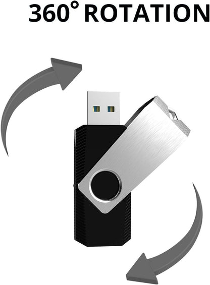 KEXIN USB 3.0 Flash Drive 32GB 10 Pack Thumb Drive 3.0 - Up to 80MB/s Read/Write Speed Black