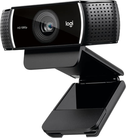 Logitech C922x HD Pro Webcam, Full HD 1080p/30fps Video, Clear Audio, HD Light Correction, PC Camera Webcam, Works with Skype, Zoom, Mac, Tablet - Black