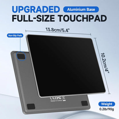 Wired Trackpad for Windows 10/11, High-Precision Multi-Touch Portable Trackpad Mouse with Multi-Gesture, Ultra Slim Aluminum USB Wired Touchpad Mouse, Compatible with PC Laptop Computer - Black