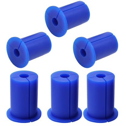 6pc Starlink Cable Grommet 1" Silicone Waterproof Wall Hole Pass Through Split Cable Bushings for TV Wire Ethernet Cord, Starlink Cable Routing Kit Accessories, 38mm/1.5" Ht, Blue