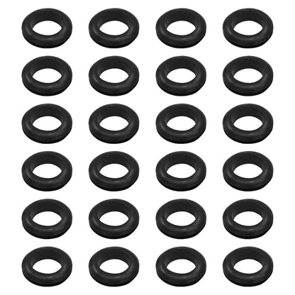 24 Pcs Rubber Grommets, 5/8" Inside Diameter 3/4" Drill Hole Rubber Wire Grommets O Ring Grommets for Wire, Firewall, Cables, Plugs, Automotive(Black)