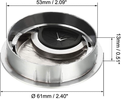 uxcell Cable Hole Cover, 2.1Inch/53mm Zinc Alloy Desk Wire Cord Cable Grommets Hole Cover for Office PC Desk Cable Cord Organizer, 4 Pcs Silver Tone