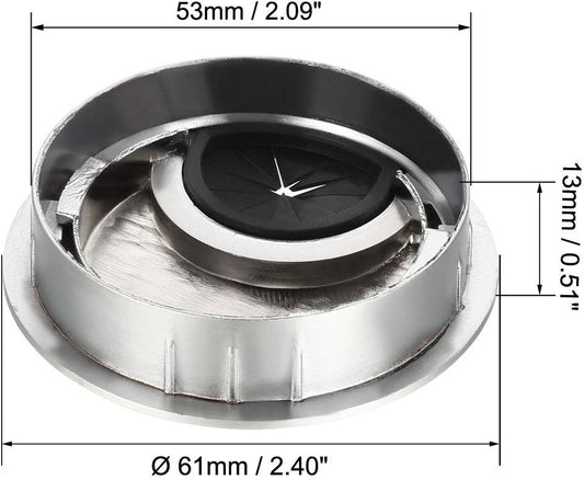 uxcell Cable Hole Cover, 2.1Inch/53mm Zinc Alloy Desk Wire Cord Cable Grommets Hole Cover for Office PC Desk Cable Cord Organizer, 4 Pcs Silver Tone