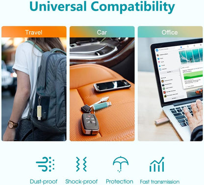 KEXIN 10 Pack 64GB Flash Drives - USB Thumb Drive, 64GB, Colorful