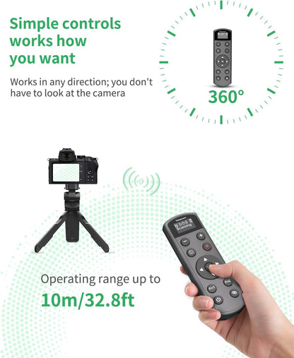 for Nikon Camera Remote Control, Hanpusen Rechargeable Wireless Shutter Release with OLED Screen for Nikon Z6 III/Zf/Z5II/Z50/Z50 II/Z fc/P1000/P1100/P950/B600/A1000/Z6 II/Z30/Z5/Z7 II, Replace ML-L7