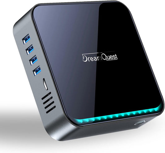 DreamQuest Mini PC 12th Gen N95 (Up to 3.4GHz), 32GB RAM, 1TB M.2 SSD, 4K HDMI, Gigabit LAN, USB3.2, BT5.0, WiFi 5 - Business & Home Office Desktop Computer