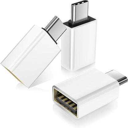 Basesailor USB C to USB Adapter 3Pack,USB C Male to USB A 3.0 Female Adapter,Type C Thunderbolt 4 OTG Converter for Apple MacBook Pro,Mac Book,iPad,Microsoft Surface Go,Samsung Galaxy S25,iPhone 17 16