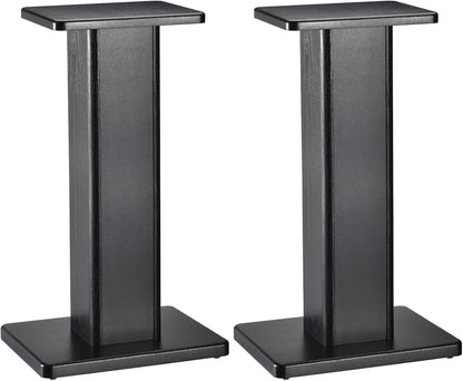 MECCANIXITY Wood Speaker Stands, 2 Pack 19.7 Inch (50cm) Universal Speaker Stand Hollowed Bases Enhanced Audio Listening for Home Theaters Cinema