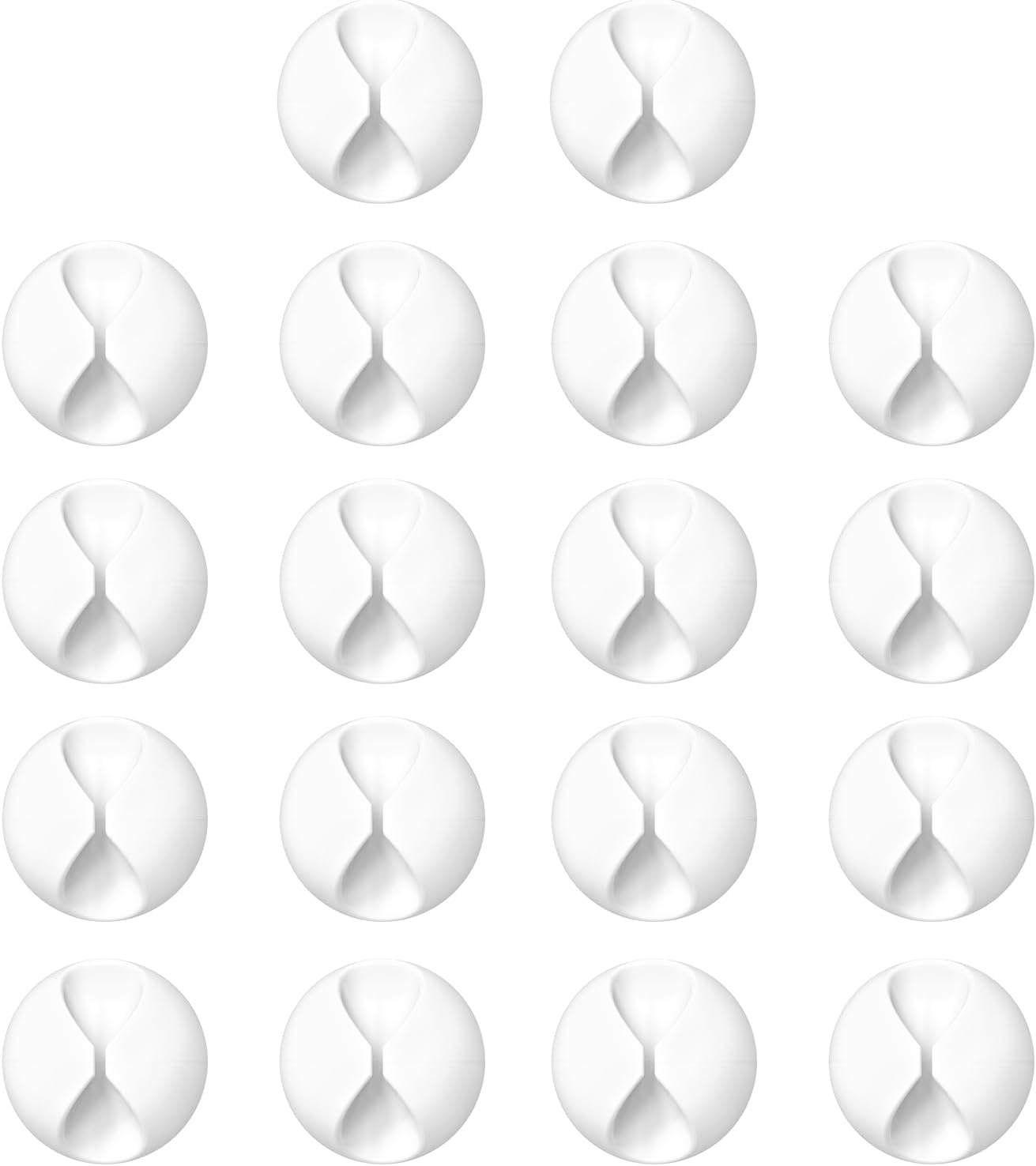 18 Pack Mini Cable Clips, Znben Cord Organizer Holder Adhesive Cord Management Charger Wire Holder Clips for Desk, Home, Office, Car, Cubicle, Nightstand White