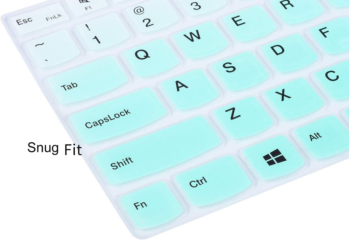 CaseBuy Keyboard Cover for 2022 15.6" Lenovo ThinkPad E15 Gen 4 3 2 T15 L15 T15p Gen 3 2 1 L15 P51s P52 P52s P53 P72 P73/ThinkPad E580 E590 E595 L580 L590/ThinkPad T570 T575 T580 T590, Gradual Mint