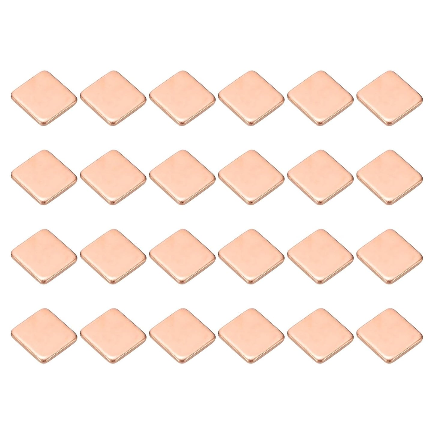 PATIKIL Copper Heatsink Pad Shims, 24 Pcs 15x15x2mm Copper Pad Shim IC Chipset GPU CPU Thermal Heatsink for Cooling Laptop Desktop Computer
