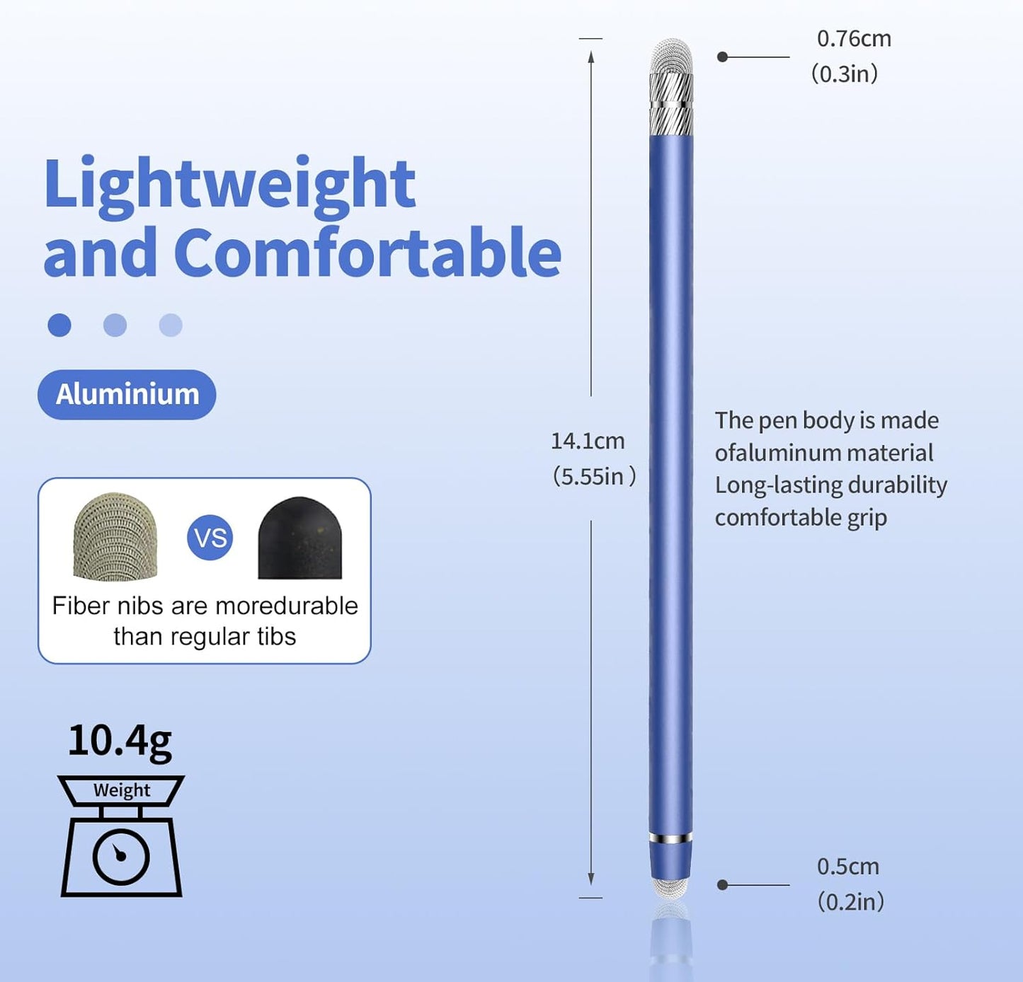 Stylus Pen for Touchscreen,2-in-1 High Sensitivity & Precision Stylus Pen,Suitable for Ipad/iPhone/Android Tablets,Compatible with All Touch Screen Devices(3 Stylus-Silver/Blue/Rose Gold)