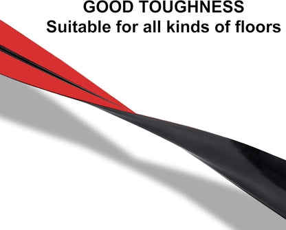 20Ft Floor Cord Cover Silicone Cable Protector Easy to Install Wire Organizer and Hider for Home, Office, Garage (Black-2PCS 10Ft, Total 20Ft)