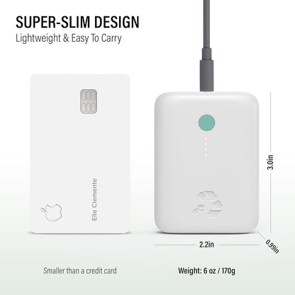 Nimble Champ Lite Portable Charger, 5200mAh Fast Charging Power Bank 15W USB C and A Port with Cable, Travel Essential Battery Pack for iPhone Galaxy Pixel MacBook iPad Kindle Airpod Laptop Tablet