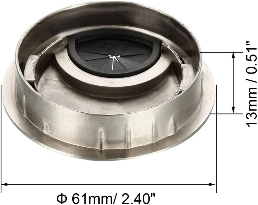 uxcell Cable Hole Cover, 2.1Inch/53mm Zinc Alloy Desk Wire Cord Cable Grommets Hole Cover for Office PC Desk Cable Cord Organizer, 4Pcs Wire Drawing Silver