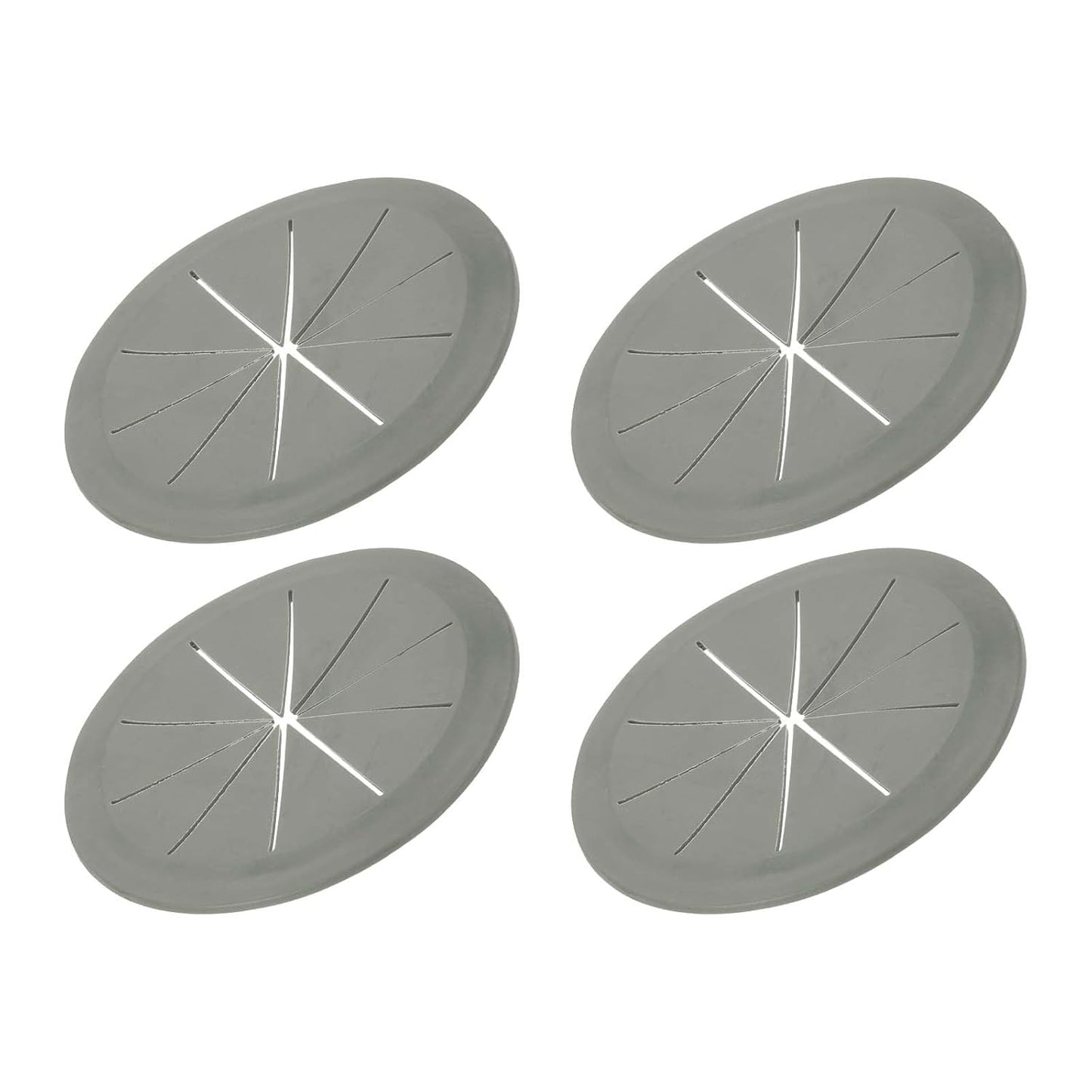 PATIKIL Desk Grommet 3-3/16", 4 Pcs Round Cable Grommet Cord Hole Cover with Adhesive Tape Flexible Table Wire Organizer for Office Home Table Countertop, Gray