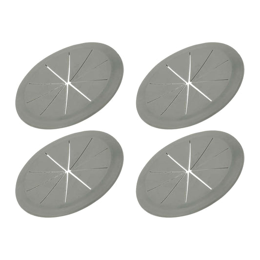 PATIKIL Desk Grommet 3-3/16", 4 Pcs Round Cable Grommet Cord Hole Cover with Adhesive Tape Flexible Table Wire Organizer for Office Home Table Countertop, Gray