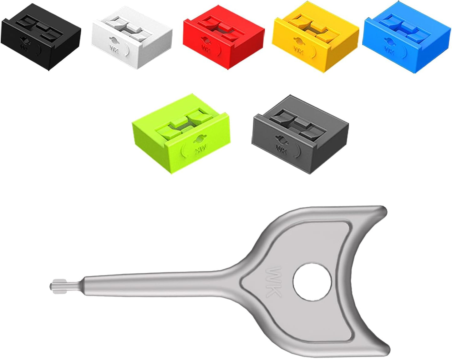 7 PCS USB Port Blockers with 1 Locks for PC, Laptop Removable Type-A Data Protection,Dust & Moisture Resistant Shield（Mixed Colors Packs Svailable for Port Sorting）