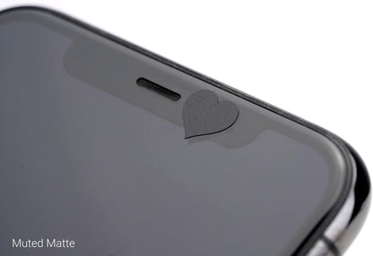 Blocked Stackable Webcam/Camera Vinyl Covers | 57 Low-Tack Restickable Webcam Sticker | 3-Sizes | Black 57-Pack Hearts (Muted Matte)