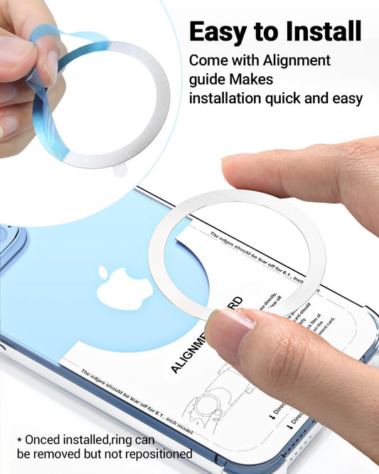 for Magsafe Sticker Magnet - 10 PCS, Ultra-Thin(0.4mm), Compatible with iPhone 15 Pro Max,15 Pro,15/14/13/12 Series,mag Safe Charger, for Apple Wallet Magsafe - Silver