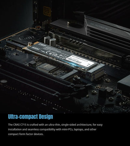 KLEVV CRAS C715 256GB M.2 2280 NVMe PCIe Gen3x4 Laptop & Desktop, up to 3000MB/s (K256GM2SP0-C7T)