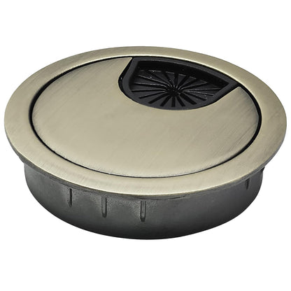 1 Pcs Desk Grommet 2-1/16" / 53 mm, Desk Cord Hole Cover, Cable Grommet Metal Zinc Alloy Materilal, Desk Hole Grommet for Home & Office Pc, Detachable Cable Cord Organizer-Bronze