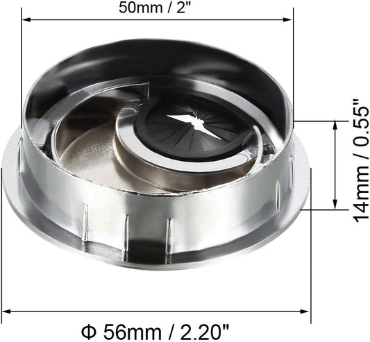 uxcell Cable Hole Cover, 2Inch/50mm Zinc Alloy Desk Wire Cord Cable Grommets Hole Cover for Office PC Desk Cable Cord Organizer, 4Pcs Bright Silver