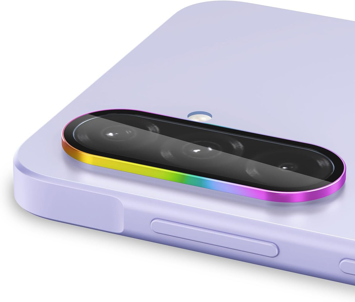 for Samsung Galaxy A36/A56 Camera Lens Protector, Individual Metal Ring Tempered Glass Lens Cover, [Strong Adsorption] Scratch Resistant Ultra-Thin HD Clear Lens Cover, 1 Set-Colorful