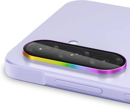 for Samsung Galaxy A36/A56 Camera Lens Protector, Individual Metal Ring Tempered Glass Lens Cover, [Strong Adsorption] Scratch Resistant Ultra-Thin HD Clear Lens Cover, 1 Set-Colorful