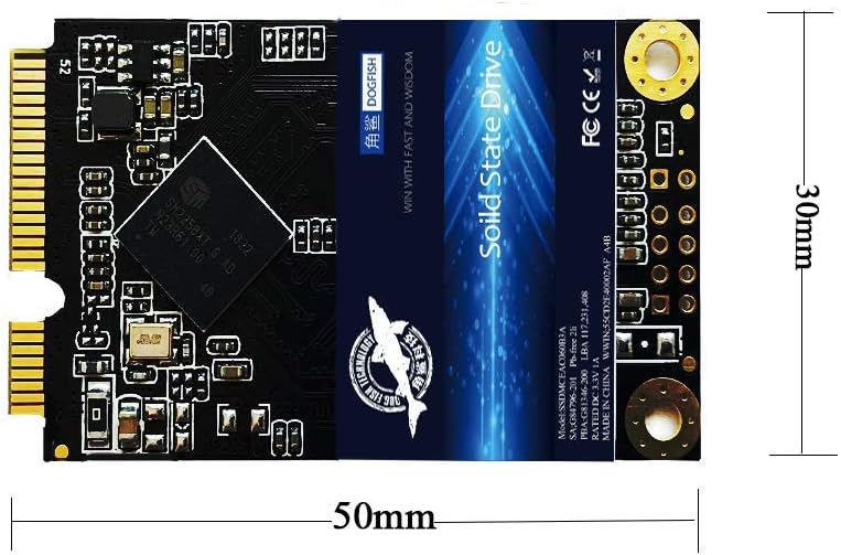 SSD MSATA 64GB Dogfish High Performance Internal Solid State Drive for Desktop Laptop 3 Unit Package Pack [64GB(3 Packs),MSATA]