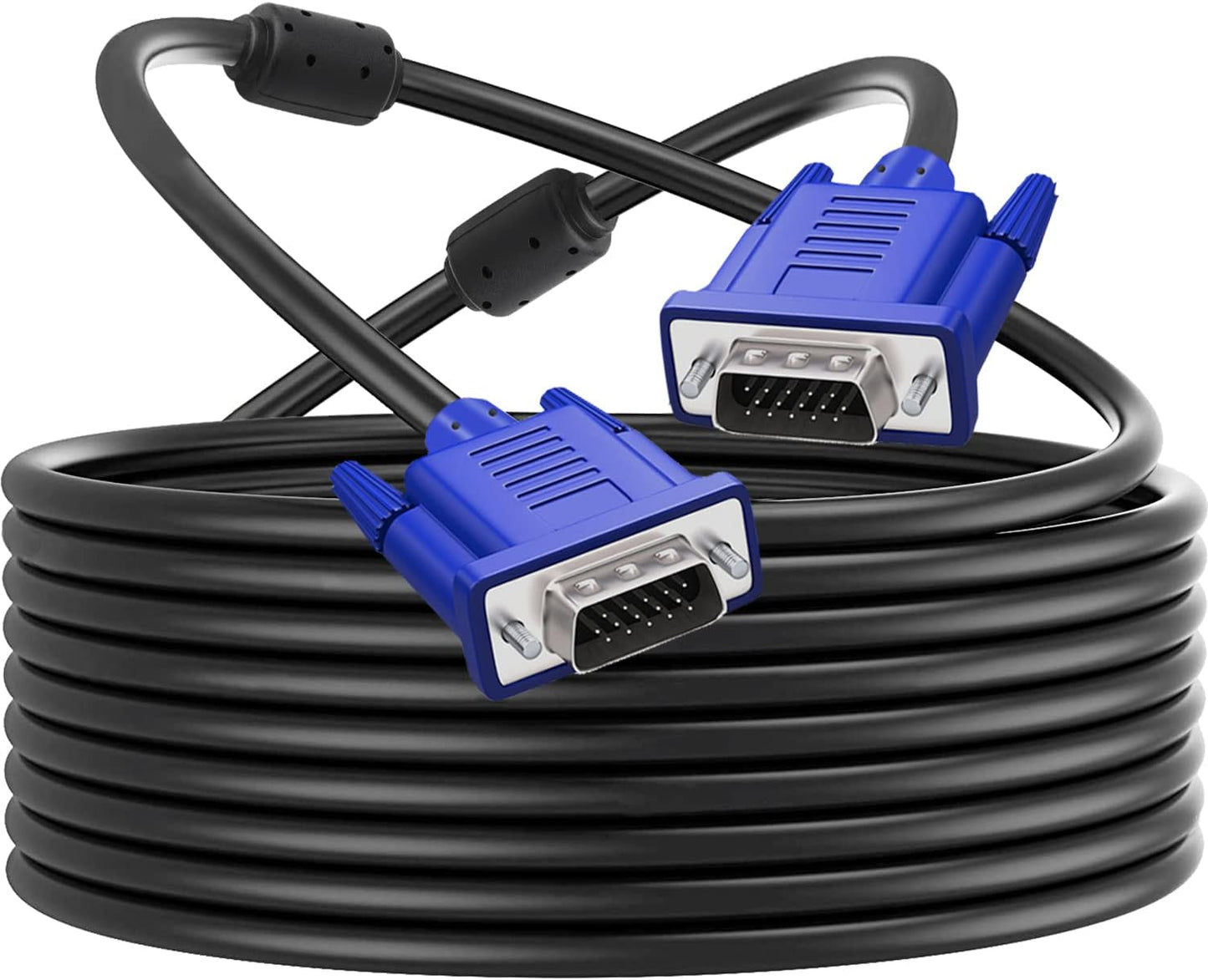 PASOW VGA to VGA Monitor Cable HD15 Male to Male for TV Computer Projector (30 Feet)