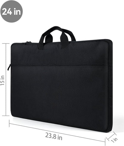 EVICIV Laptop Sleeve Case 24 inch, 360° Protective Laptop Carrying Case Computer Cover Bag with Handle for 23-24.5 inch Desktop, Portable Monitor, Notebook, Large Travel Briefcase Handbags(Black)