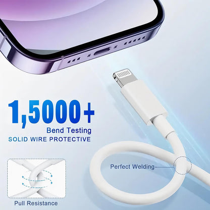 USB C Wall Charger,Dual Port 10FT iPhone Charger 20W PD+QC3.0 Power Adapter Fast Charging Block Plug with 10ft USB C to Lightning Cable for iPhone 14/14 Pro/14 Pro Max/13/12/11/Pro Max/XS/XR/X/AirPods