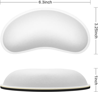 Dapesuom Mouse Wrist Rest, Ergonomic Memory Foam Mouse Wrist for Computer Desk Mats Support, Hand Rest Pad Cushion for Gaming, Office, Laptop, Men, Women, Pain Relief & Easy Typing, Ivory White