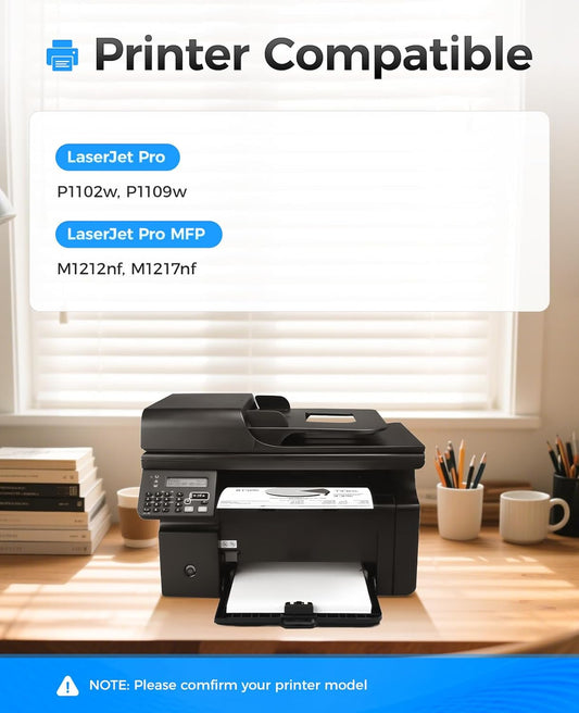 85A Black Toner Cartridge 2-Pack with chip High Yield Replacement for HP 85A CE285A Compatible with HP LaserJet Pro MFP M1212nf M1217nfw P1102w P1109w Printer P1102 P1109 M1212 M1217 Series Ink Copy