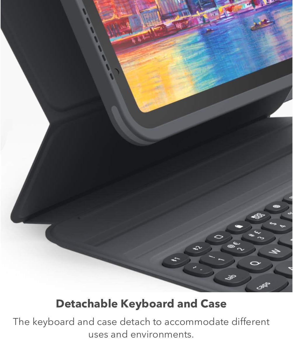 ZAGG Pro Keys Detachable Case and Wireless Keyboard for iPad Air 11" (M3)/ Air 10.9" (Gen 4, Gen 5), iPad Air 11" (M2) - Bluetooth Pairing, Backlit Laptop-Style Keys, Apple Pencil Holder, Black