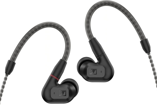 Sennheiser Consumer Audio IE 200 In-Ear Audiophile Headphones - TrueResponse Transducers for Neutral Sound, Impactful Bass, Detachable Braided Cable with Flexible Ear Hooks - Black