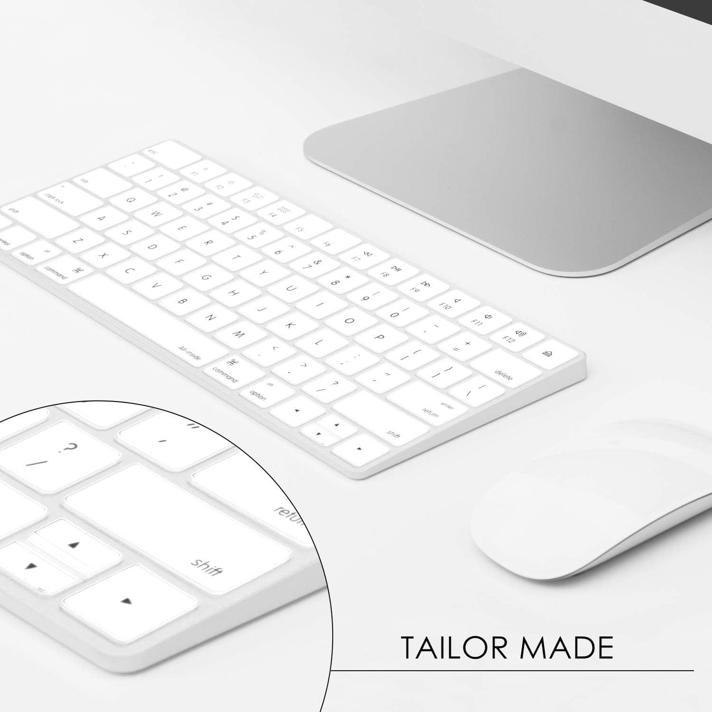Allinside Transparent Cover for Apple Magic Keyboard (MLA22LL/A) with US Layout