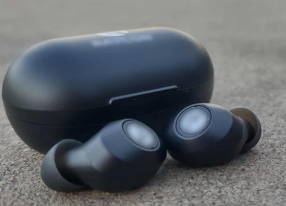 Replacement Silicone Ear Tips for Ray-con E25, Ray-con Everyday/Fitness Earbuds, 9 Pairs (S/M/L, Black)