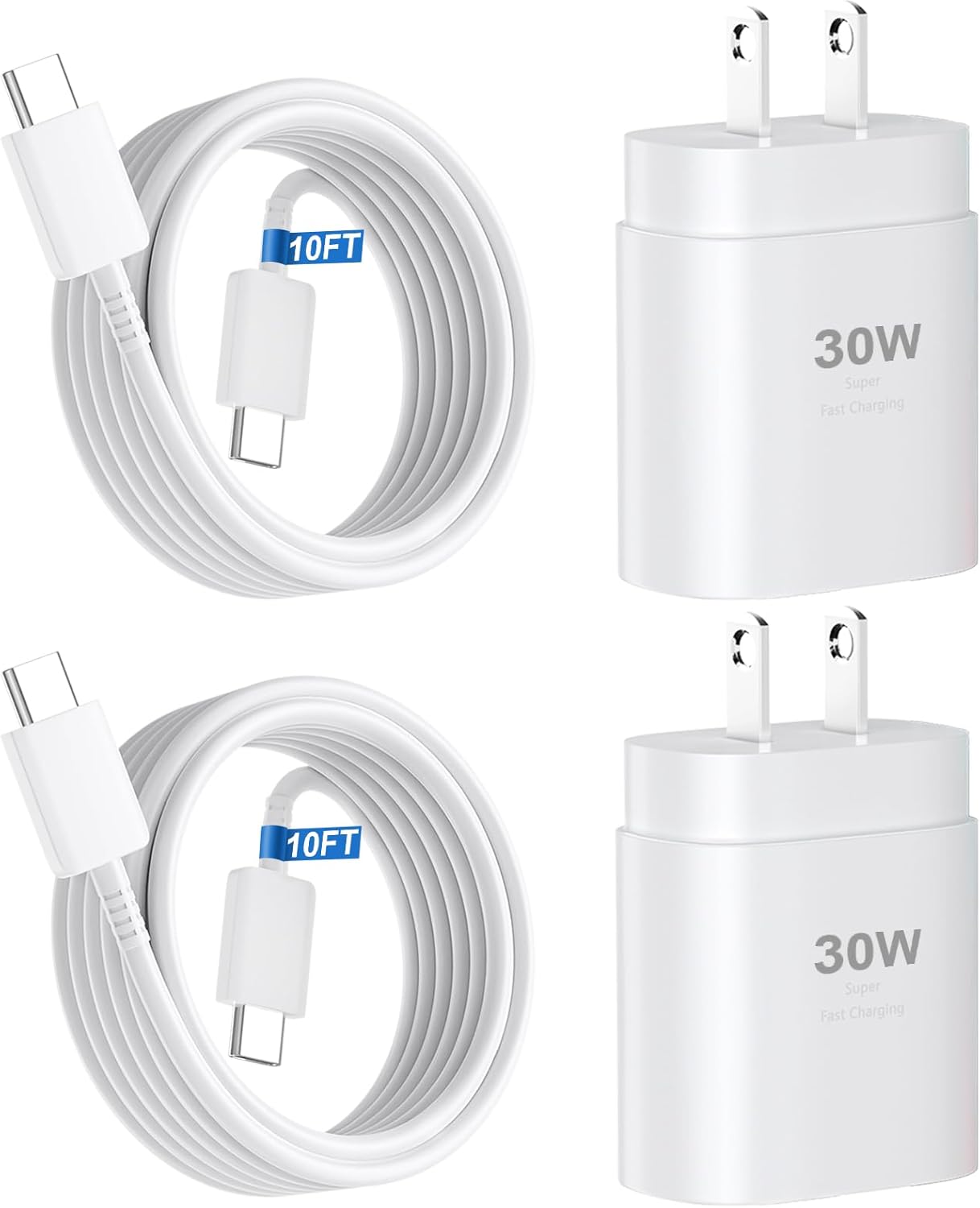 iPhone 16 15 Charger Fast Charging,30W USB C iPhone 16 15 Pro Max Charger Block &10FT Long Type C Cable Cord for iPhone 16/16 Pro Max/15/15 Pro Max/15 Plus/iPad Pro 12.9/11,Android Phone for S25Ultra