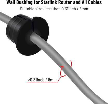 Cable Routing Kit for Starlink for 1 inch Wall Hole, Wall Bushing Grommet, Starlink Accessories, Silicone Cable Wall Pass, Starlink Anti-Slip Wall Grommets for Cables (1 inch) 2 Pcs (Pack of 2)