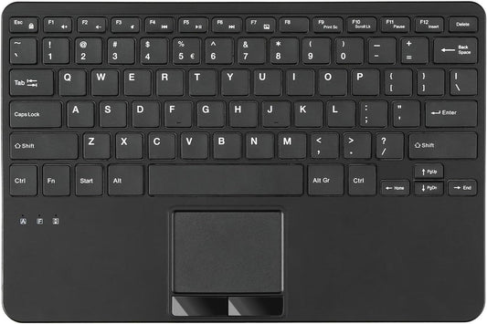 Perixx PERIBOARD-725 Wireless Keyboard with Touchpad - Multi-Device Connection with 2.4G and Bluetooth - Silent Scissor Keys - 11.18x7.17x1.1 Inches Dimension - US English