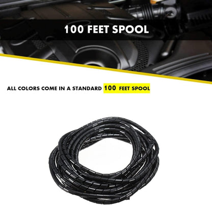 Kable Kontrol Vortex Spiral Cable Wrap - 3/4” Inch 100’ Feet Long - Hose Protector Flexible Polyethylene Wire Conduit Tubing Cable Sleeve Cord Cover to Organize Wires – Natural