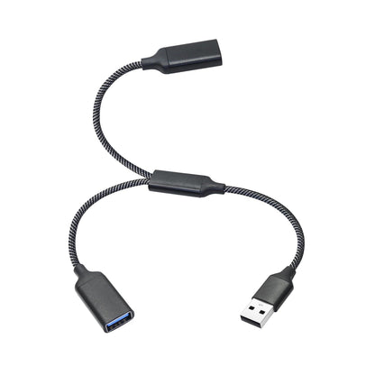 USB Splitter Cable 1FT, USB A Male to Dual USB A Female Y Splitter Adapter 1 in 2 Out, Power & Data with OTG Function Intelligent Chip, for Smartphone, Laptop, Car etc