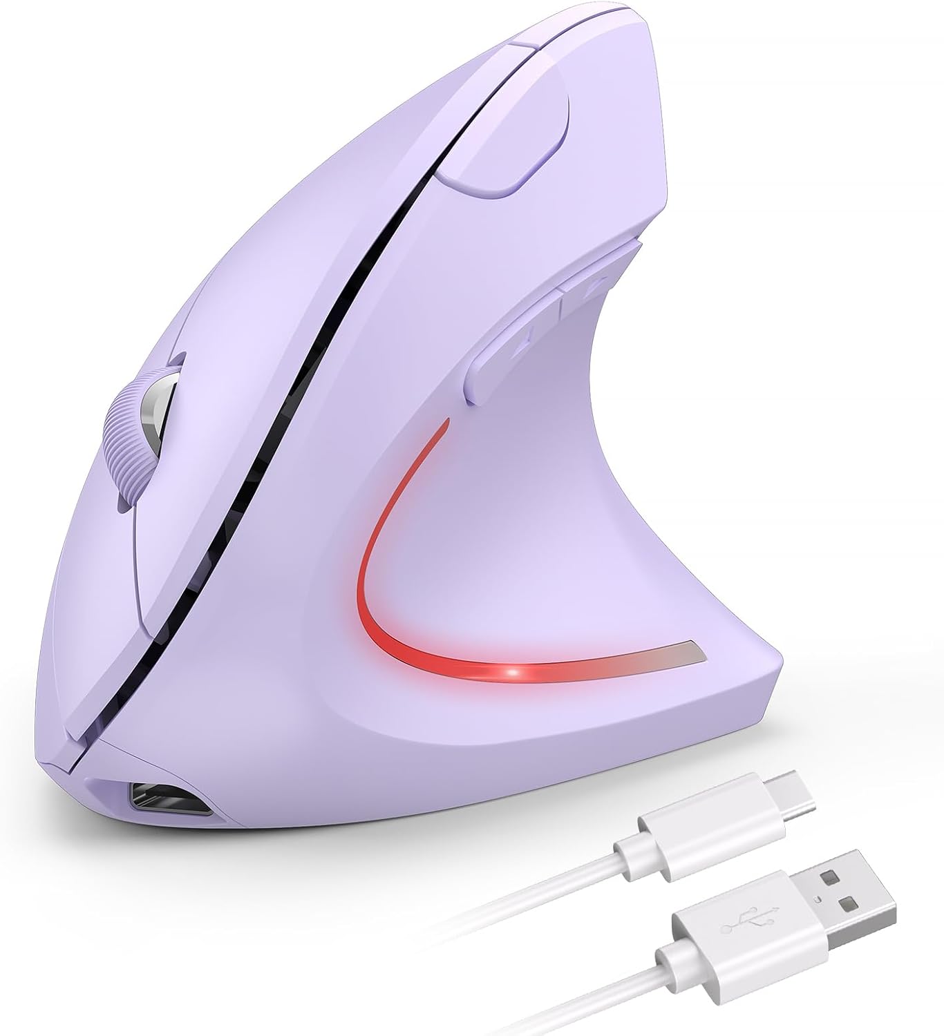 TECKNET Ergonomic Mouse Wireless, Rechargeable Mouse Wireless Silent for Carpal Tunnel Right Hand, 2.4GHz USB Vertical Mouse Wireless for Laptop, 5 Adjustable 4800 DPI, Computer, MacBook, Desktop