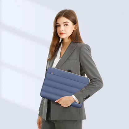 MOSISO 15-15.6 inch Laptop Case, 16 inch Puffy Laptop Sleeve Compatible with MacBook Pro 16, HP Dell ASUS Acer Toshiba Lenovo Notebook Computer, Polyester Horizontal Bag with Small Case, Lavender Gray