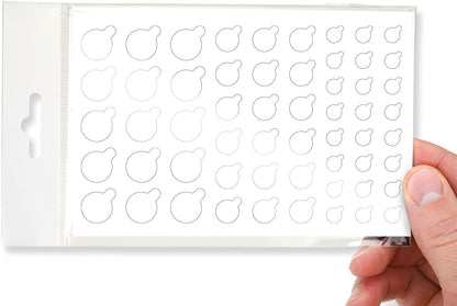 BLOCKED Stackable Webcam/Camera Vinyl Covers | 57 TabbedLow-Tack Restickable Webcam Sticker | Multiple Sizes | White 57-Pack Tabbed (Ultra Glossy)