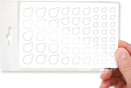 BLOCKED Stackable Webcam/Camera Vinyl Covers | 57 TabbedLow-Tack Restickable Webcam Sticker | Multiple Sizes | White 57-Pack Tabbed (Ultra Glossy)