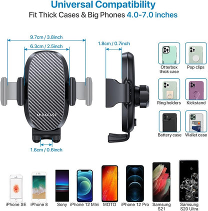 Miracase [2025 Latest Upgraded] Universal Cup Phone Holder for Car, [Rotatable & Adjustable] Long Neck Car Cup Holder Phone Mount Compatible with iPhone, Samsung, Google & More Smartphones